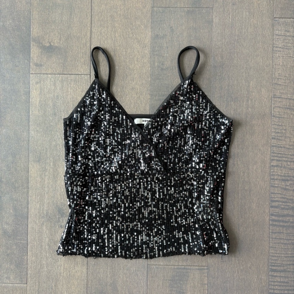 Black Sequin Camisole